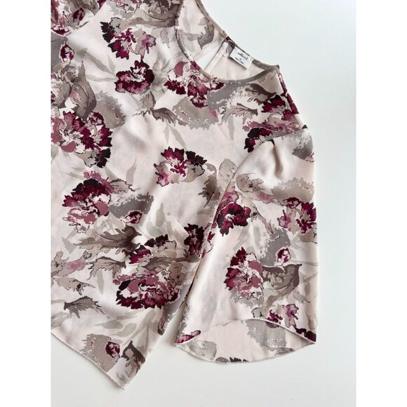 Aritzia WILFRED Cambrai Purple Matte Crepe Bell Sleeve Cropped Blouse, Size XS - Picture 6 of 10